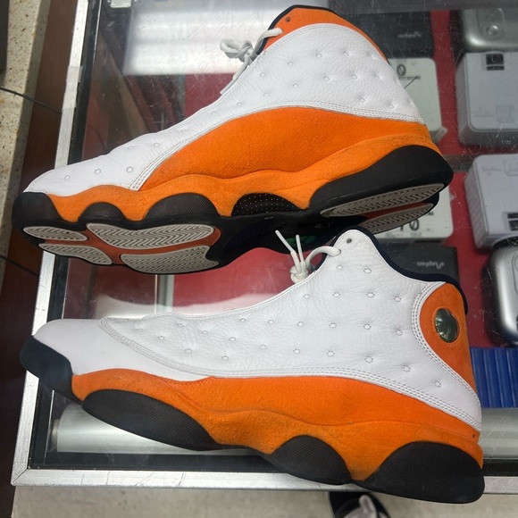 Jordan Athletic Shoes White and Orange Nike Air Jordan Retro 13 Star Fish Sz 14 - Picture 5 of 7